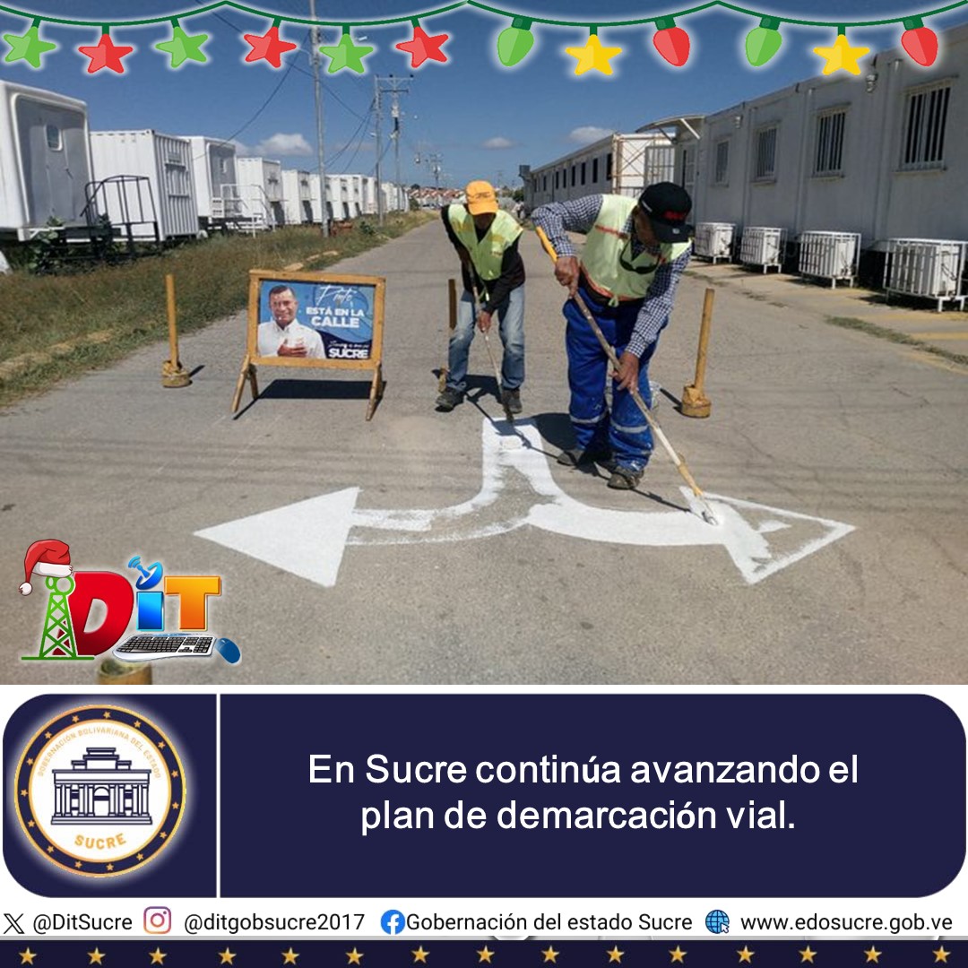 #Entérate | Equipos del @Saves_sucre realizó la demarcación de flechado direccional en las instalaciones de PDVSA en Cumaná. En #Sucre continúa avanzando el plan de demarcación vial. #EsteEsMiMapa