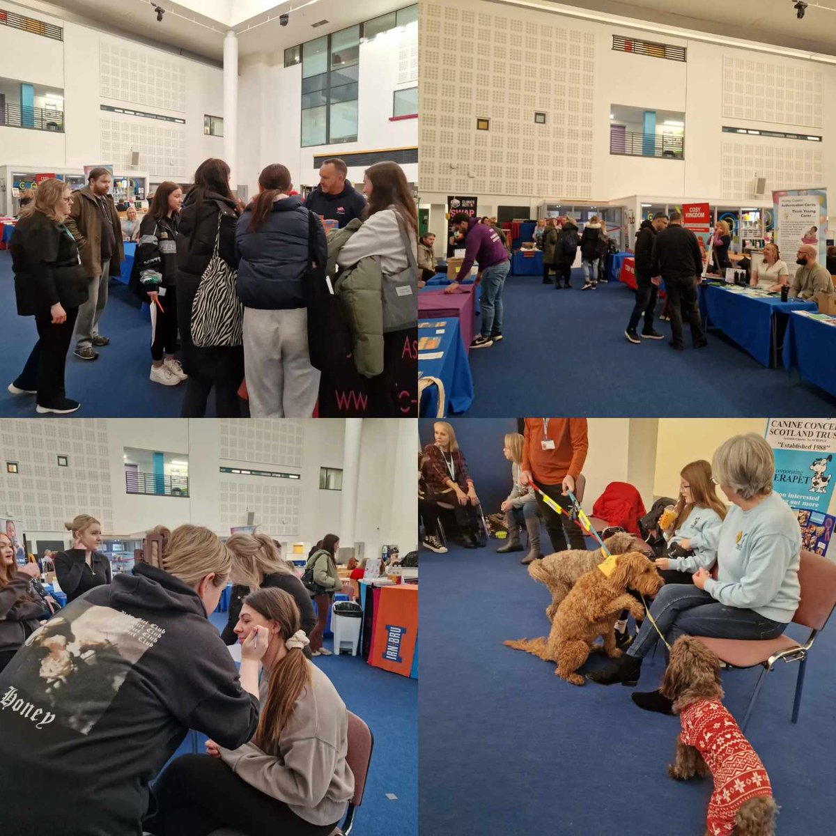 Hunter83Carol's tweet photo. And that's a wrap! Final day of our H &amp; WB "Get Ready for Christmas" events at our @fifecollege Kirkcaldy Campus today! Promoting services available to students over the festive break! https://t.co/PmDO3HoF8g