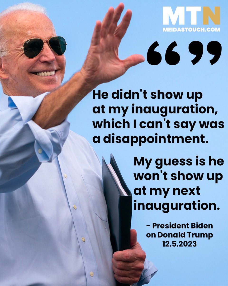 MeidasTouch's tweet photo. President Biden with the quote of the year 🤣 https://t.co/KpusNWS7Ld