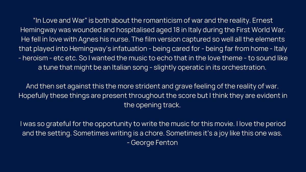 ‘In Love and War’ is now available on digital platforms: ingrv.es/in-love-and-wa…