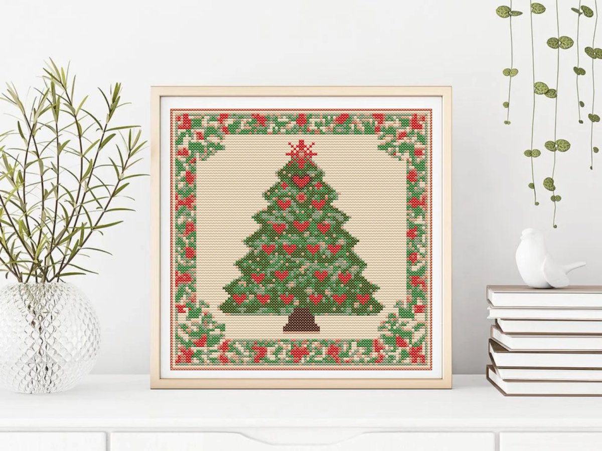 Excited to share the latest addition to  my #etsy shop: Xmas Cross Stitch Pattern Christmas Tree PDF Vintage  Style Cross Stitch etsy.me/47Jbv5H #christmas #crossstitch  #crossstitchpattern #printablepattern #easystitching  #xmascrossstitch #christmastree #christmas