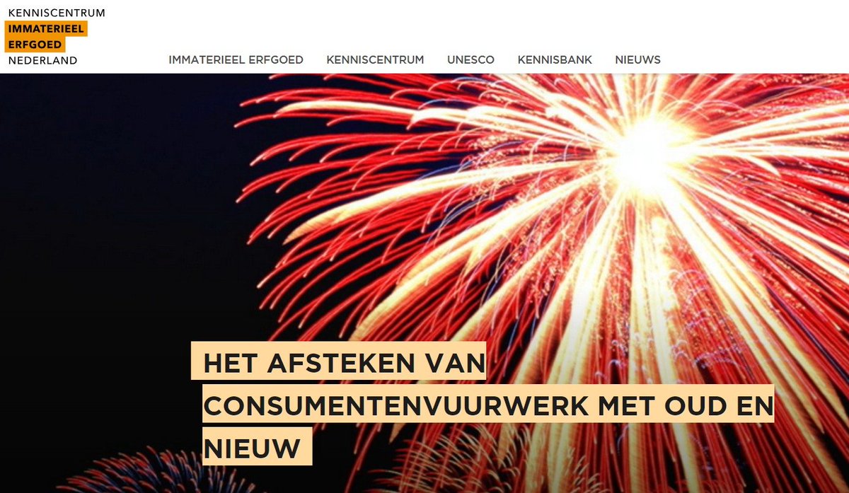 Goed nieuws! Vuurwerk afsteken voor consumenten blijft de komende 2 jaar een officiële traditie in Nederland. Trots om te delen dat we weer op de immaterieel erfgoedlijst staan van Kenniscentrum Nederland.

Op naar een veilige en feestelijke jaarwisseling!

#traditie #erfgoed