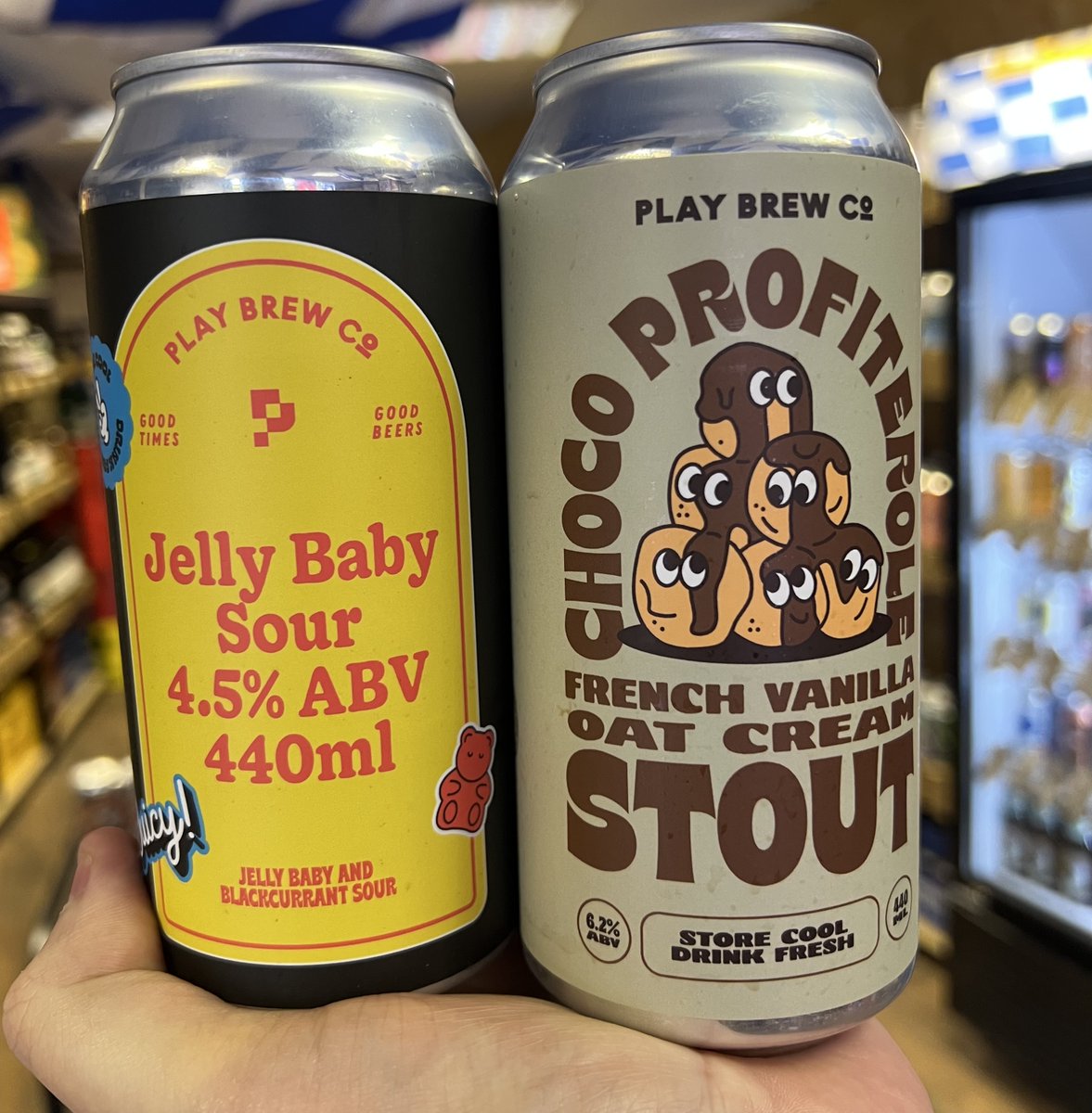 New In! Me speaking to @PlayBrewCo 'what new beers have you got this week?' Play Brew 'A Jelly Baby Sour and a Profiterole Stout' Me 'say no more' 🍺 Jelly Baby Sour 4.5% 🍺 Choco Profiterole Stout 6.2% On the shelves now! Prost!