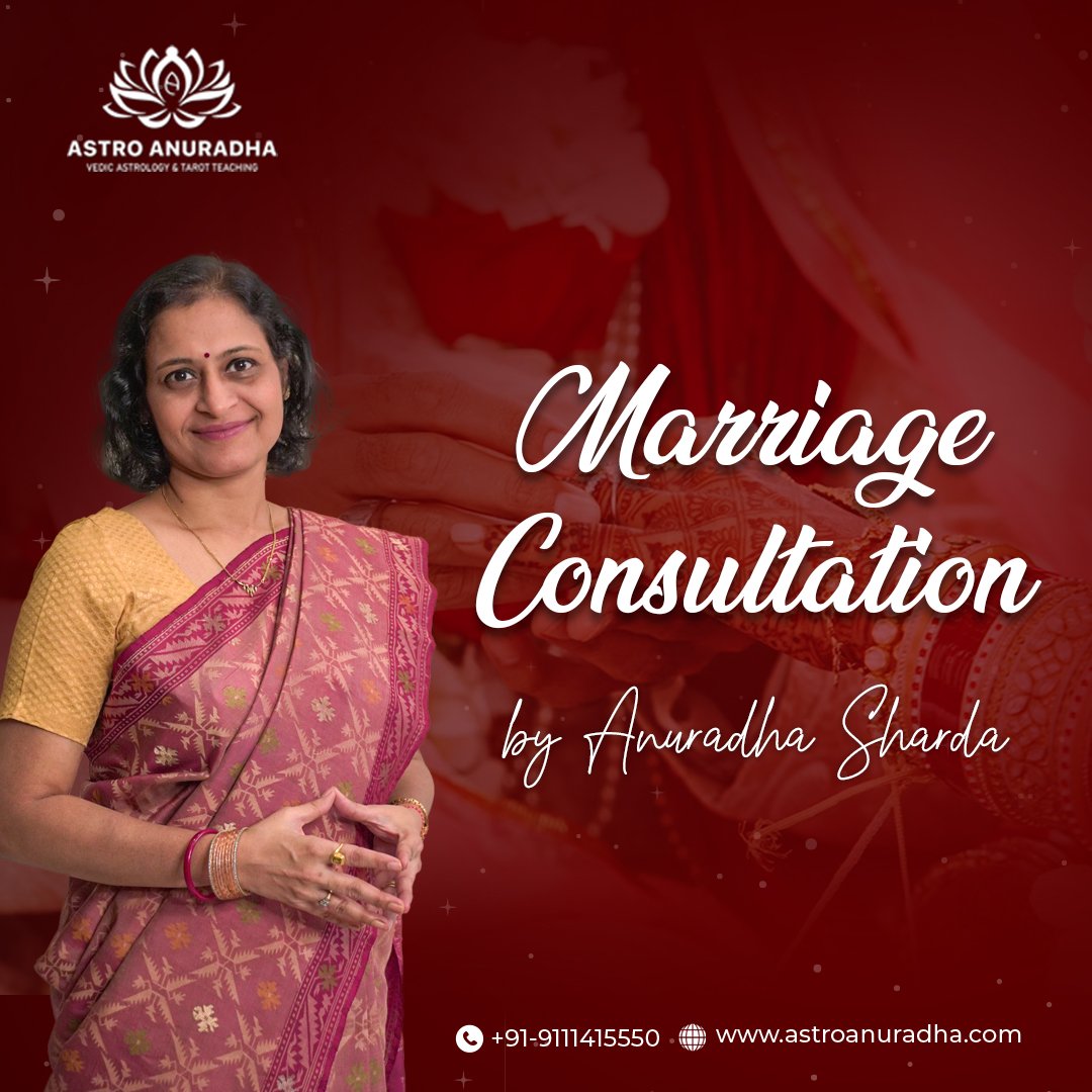 Discover the importance of synastry in matching for marriage. Delve into the cosmic connection that defines compatibility! For consultations, email us at info@astroanuradha.com or call us at +91-9111415550. 🔮✨🌟

#astrology #Marriage #marriagelife #astrologersofinstagram