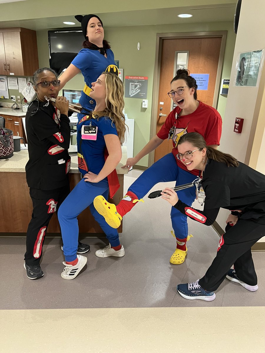 Hemeonc fellows, inpatient BMT teams and attendings that dress together, stay together! Bringing smiles to patients one at a time! <a href="/mpdrc/">Ruben A. Mesa, MD</a> <a href="/AtriumHealthWFB/">Atrium Health Wake Forest Baptist</a> <a href="/AtriumHealth/">Atrium Health</a> #WFhemeoncfellows <a href="/wakeforestmed/">Wake Forest University School of Medicine</a> <a href="/WakeCancer/">Wake Forest Baptist - Comprehensive Cancer Center</a> #BMTwelleness #wakenursing #AdvocateHealth <a href="/DiannaSHoward/">Dianna S Howard</a>
