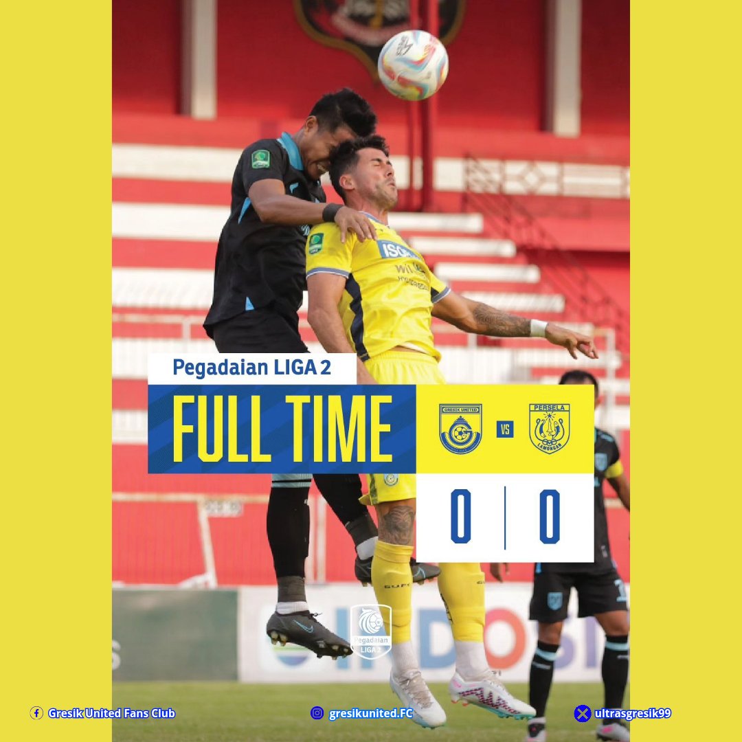 Full Time : Gresik United 0 - Persela Lamongan 0, optimis liga 1 rek. 

#gresikunited #gresikunitedfansclub #laskarjokosamudro #pudakstatic  #fulltime #liga2match