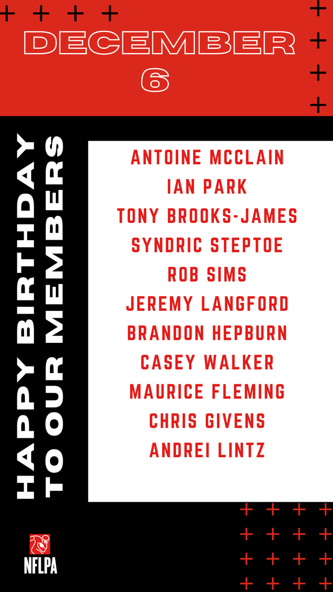 Happy birthday to our members @mrmac256 @_tonytootone @Syndrics @robasims @Hepburn52 @coachwalker53 @CoachFlemingEIU @CG1three - Have a fantastic birthday! Don't see your handle? Update on NFLPA.com