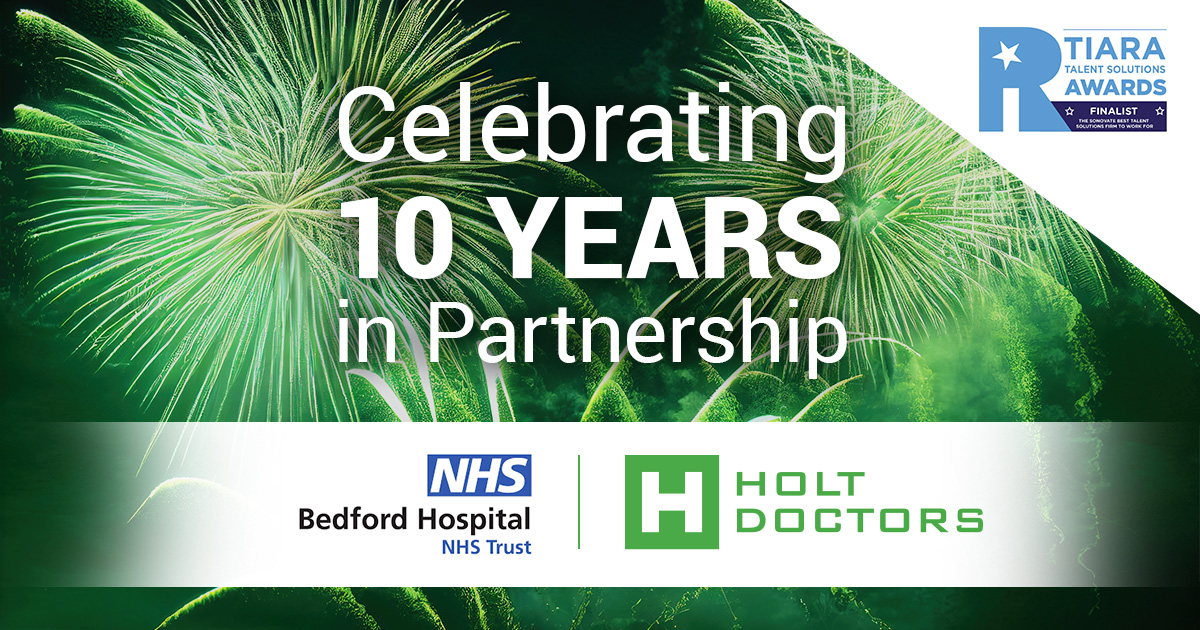 📽 Celebrating 10 Years of Partnership with <a href="/bedfordhospital/">Bedford Hospital (Bedfordshire Hospitals NHS FT)</a> 🌟

Check out our video which tells our personal story, as well as highlights some impressive achievements. Thank you to the medical staffing team, our fantastic doctors and AHPs #NHS 
Visit: bit.ly/3NcmqfK