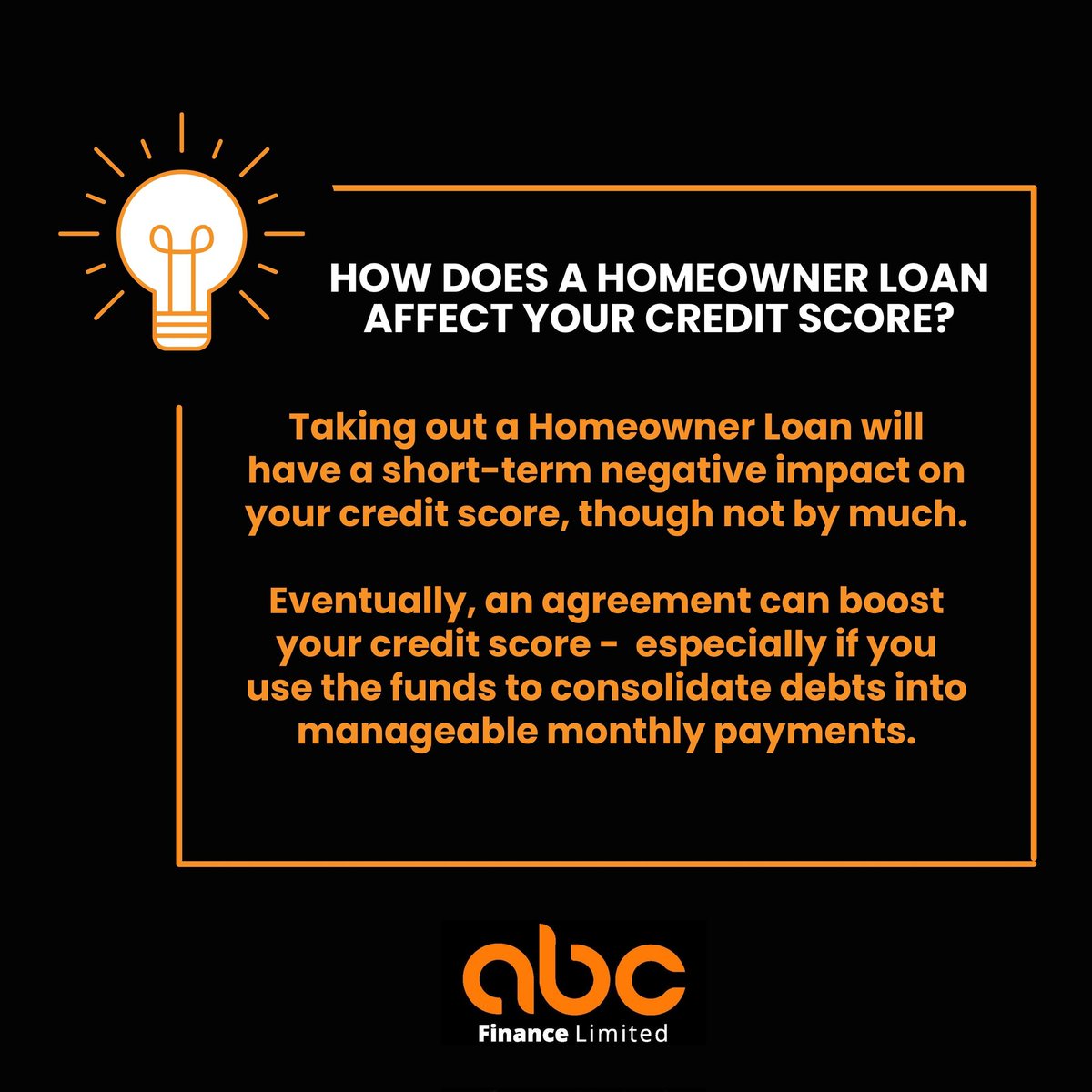 💡A homeowner loan can reduce the amount of open credit agreements against your name and utilise much less unsecured credit - great news for your credit score in the long term ✌️