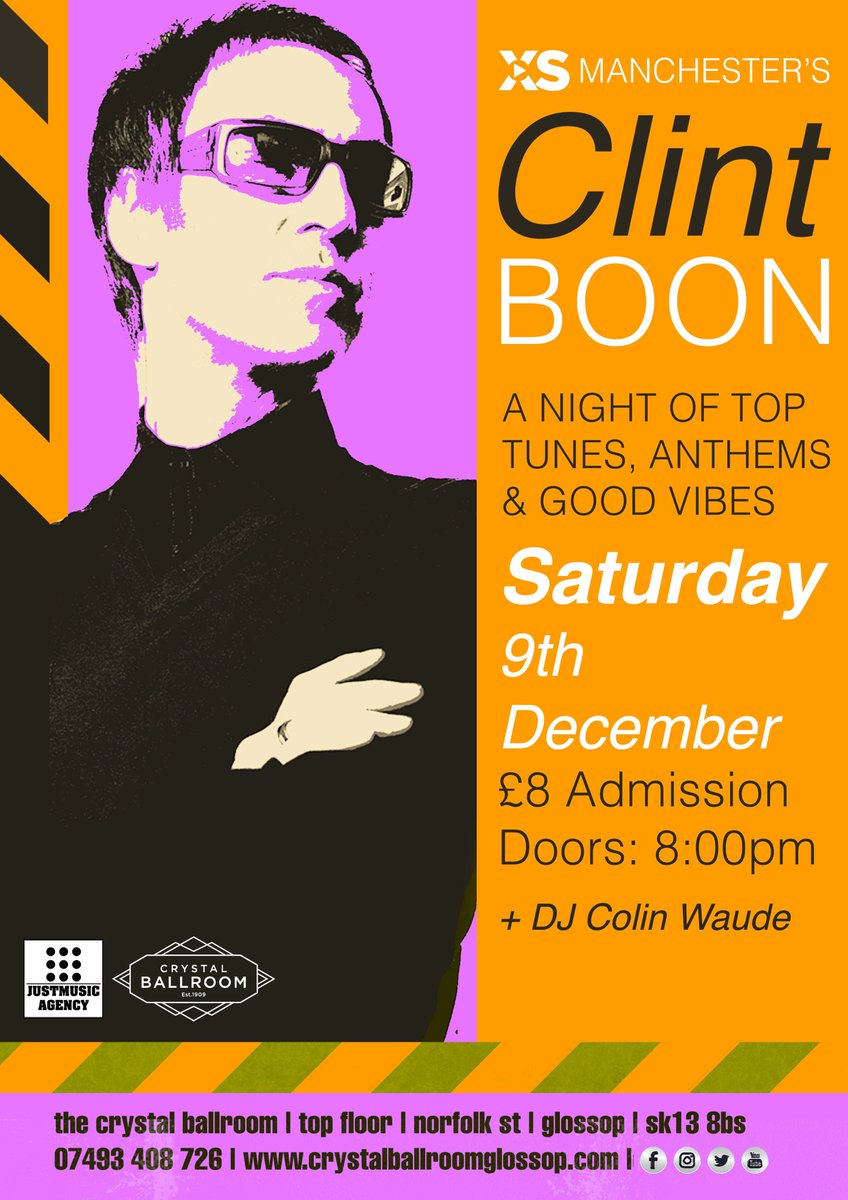 crystalballroomglossop (@glossopballroom) on Twitter photo Clint Boon DJ Set - Sat 9th December - PLUS - Live music from Mount Famine added to the line up!!
Clint returns with his legendary indie night!
Get your tickets here: tickettailor.com/events/crystal…
#clintboon #inspiralcarpets #indiemusic #xsmanchester <a href="/MountFamine/">Mount Famine</a> <a href="/JustMusicAgency/">Just Music Agency 📀</a> Clint Boon DJ Set - Sat 9th December - PLUS - Live music from Mount Famine added to the line up!!
Clint returns with his legendary indie night!
Get your tickets here: tickettailor.com/events/crystal…
#clintboon #inspiralcarpets #indiemusic #xsmanchester <a href="/MountFamine/">Mount Famine</a> <a href="/JustMusicAgency/">Just Music Agency 📀</a>