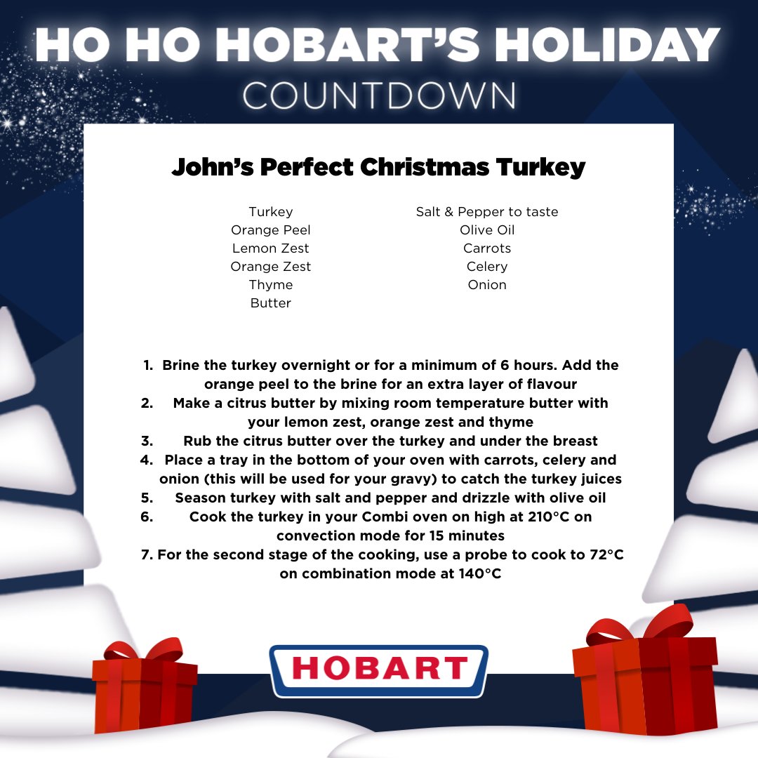 To brine or not to brine? Wrapped in bacon or au naturel? With so many recipes available it can be hard to find your favourite, here Chef brigade member <a href="/HCS_stewart/">John Stewart</a> shares his turkey recipe, helping chefs to create a stunning and flavoursome festive centrepiece!

#HoHoHobart