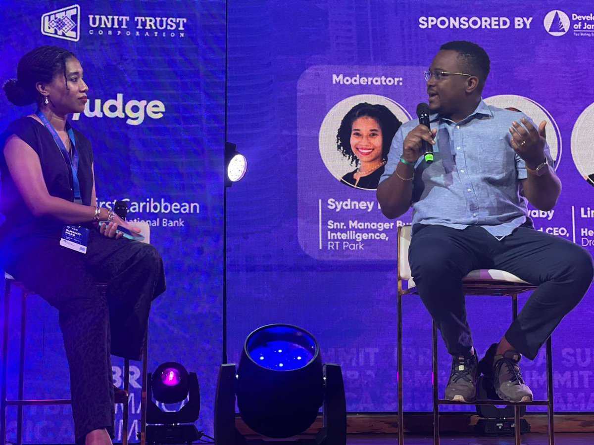 UVIRTP's tweet photo. Our Associate Director of Marketing and Communications 
@sydneympaul moderated a panel on the evolving journey of today’s entrepreneurs at the 2023 @techbeachretreat Jamaica! We look forward to connecting with more and more people innovators in the region! Stay tuned for updates! https://t.co/CB6CPKHSXf