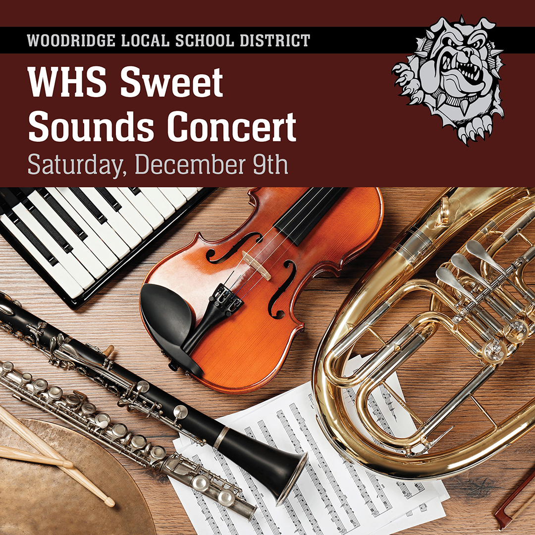 woodridge's tweet image. The WHS Sweet Sounds concert is this Saturday, 12/9, at 1:30 p.m. at WHS. We hope you can attend!