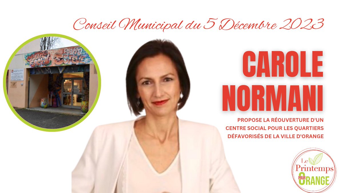 lppo84100's tweet photo. Conseil municipal du 5 décembre 2023 de la #VilledOrange:
Carole Normani propose la réouverture d'un centre #social pour les #quartiers défavorisés de la ville d'Orange.
Retrouvez ci-dessous le lien 🔗 vers notre post Facebook:⬇️
https://t.co/s2436I8Yiv https://t.co/ZGcyIsHlBW