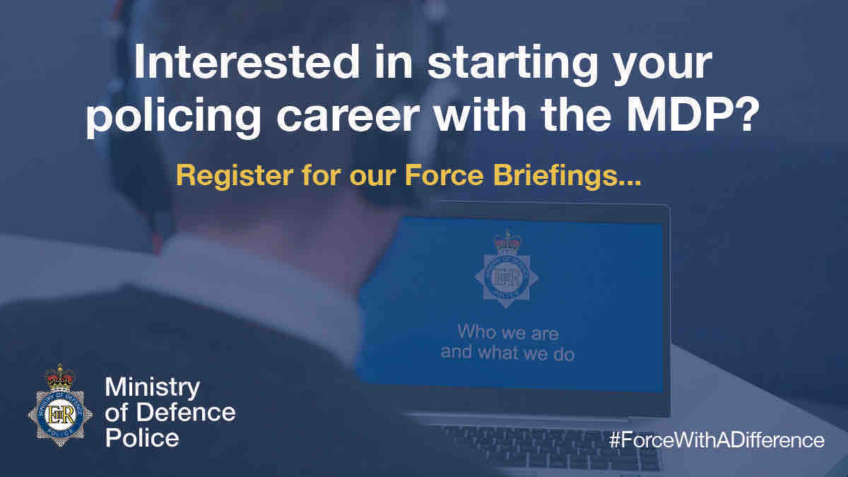 MODPolice's tweet image. Want to learn about who we are and what we do? 

Our recruitment team are hosting online Force Briefings and Q&amp;amp;A sessions on 12, 13 and 14 December.

Book your place now and find out more about our current opportunities ➡️ mod.police.uk/new-recruits/

#JoinMDP #WeAreRecruiting