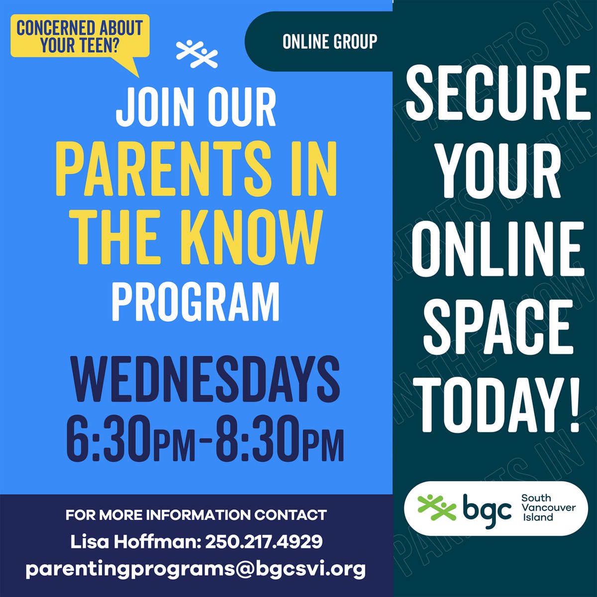 BGCSVI's tweet photo. A new group to begin 10 January 2024!
Parents In The Know
Wednesdays – Evening
6:30 - 8:30PM
Secure Your Online Space Today!
https://t.co/i20OOXADzM https://t.co/4mdkSl8WqY