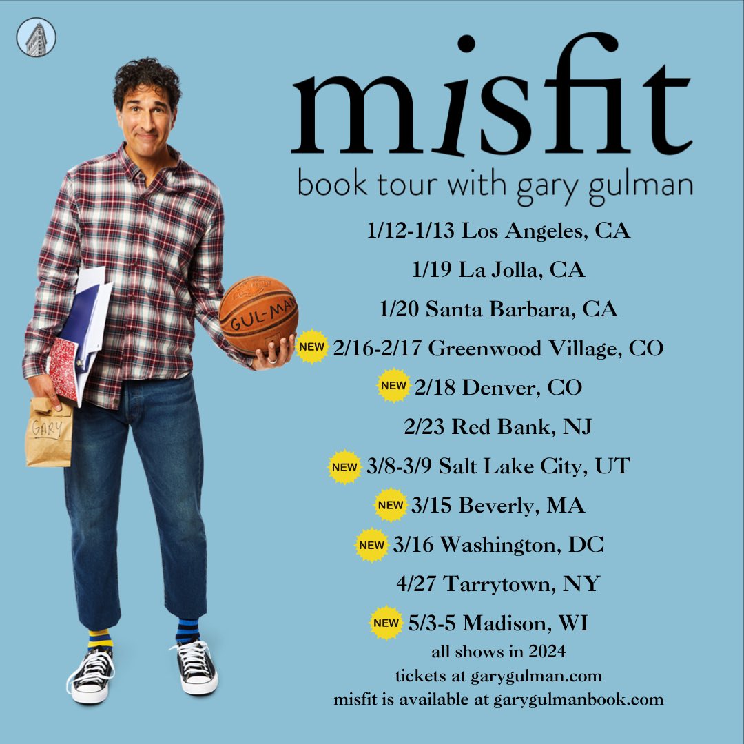 New Misfit Book Tour Stops! On Sale NOW! BUT for Beverly MA and Washington DC use Presale CODE: MISFIT

#comedytour #nationaltour #standupcomedy