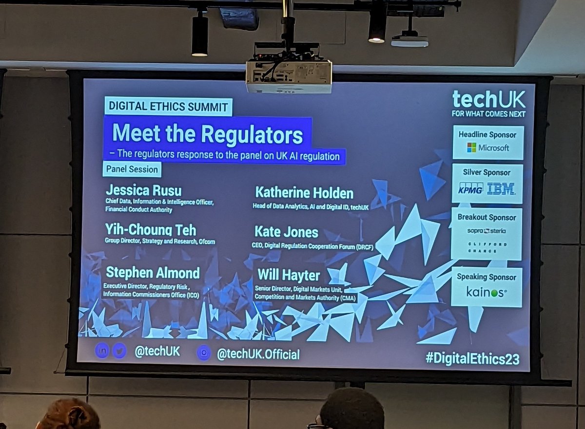 adamhawley5's tweet photo. "the DRCF might have been set up initially to provide coherence for its members, but increasingly we're finding we are able to provide coherence for business and individuals" Kate Jones, CEO, Digital Regulation Cooperation Forum.
That resonates.
#DigitalEthics23 https://t.co/qoAn1M9kiR