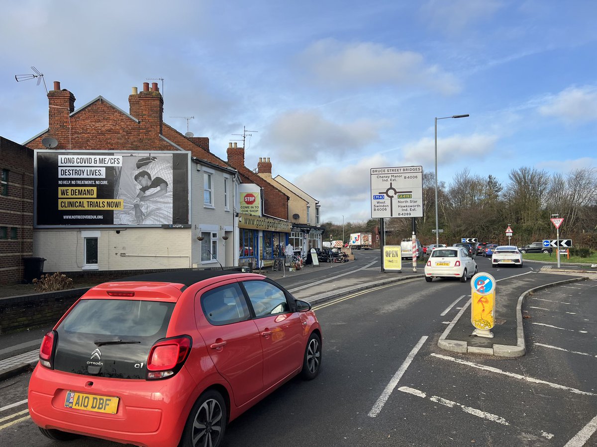 The 5th billboard has now been launched at 129 Rodbourne Road, Swindon.

This is 1.4 miles away from the Medical Research Council based in the UK Research and Innovation building at Polaris House, Swindon.

This will be up until 20th December. 

#LongCovid #mecfs
