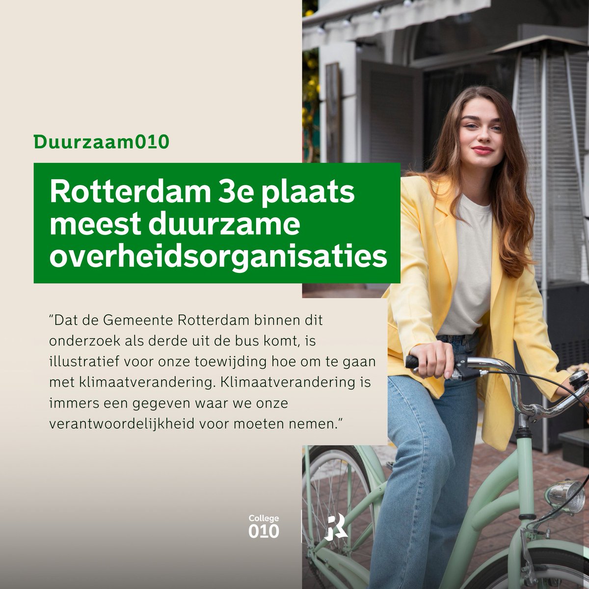 🏅 Trots op <a href="/Rotterdam/">Gemeente Rotterdam</a>! We staan op de 3e plaats in de #SD400 voor meest duurzame overheidsorganisaties. 🔗 mtsprout.nl/impact/sd400-2…