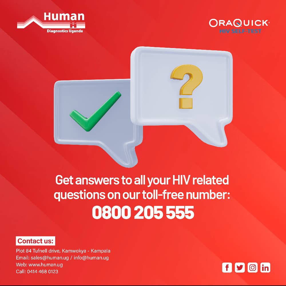 On a toll free number, get all your HIV related questions answered.
#OraQuickHIVSelfTest 
#TestBeforeYouTaste