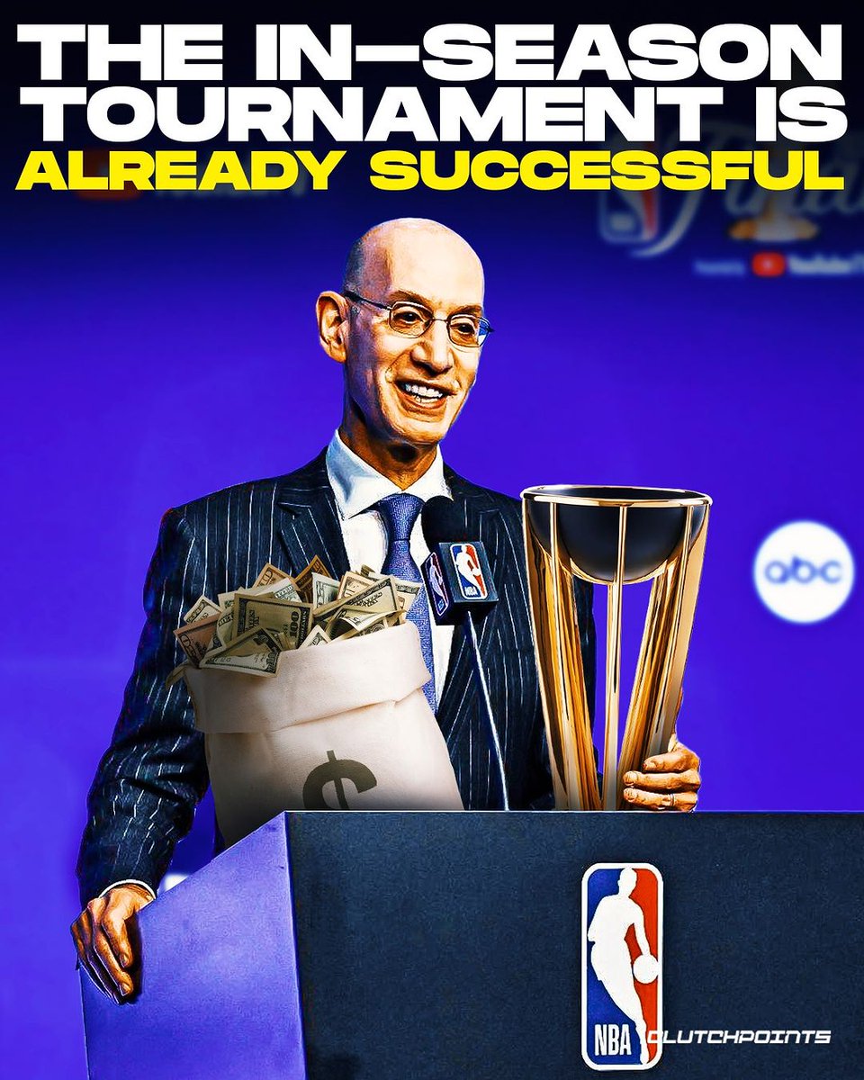 ClutchPoints's tweet photo. People owe NBA Commissioner Adam Silver an apology.

Because despite all the criticism and skepticism of the seemingly "pointless" In-Season Tournament, it has already transformed NBA viewership.

November isn't a month that screams basketball. In fact, the NFL gets 10x the viewership in the 11th month. But a Forbes study has found that the NBA is finally breaking November records because of the IST.

On November 28th, the Warriors-Kings IST game broke 2 million viewers- a 93% increase in viewership compared to games in November last season. And it's not just because the game featured the Warriors in a Game 7 rematch from last season.

The NBA has seen a 26% viewership increase in all Tournament games in November compared to games in the same timeframe last season. That includes a 20% viewership increase for IST games on ESPN, 16% on TNT, and 20% across all local broadcasts.

And the best part?

Fans are NOT paying more for these games. According to TicketIQ, ticket prices for those IST games were at the same level as regular season games from last November. The same goes for the quarterfinal and semifinal games, with only the championship game in Las Vegas showing signs of a price increase.

Ok, now put down the calculator.

Did you see the Indiana Pacers crowd on Monday night? Did you feel something when the New Orleans Pelicans advanced to the semifinals?

Nobody said this whole thing was supposed to have a point. But Adam Silver still made his point.

The In-Season Tournament doesn't take anything away from the NBA. It adds an intensity and sense of elimination the regular season needed.

So while the courts may be over-colored, the Tournament is far from overhyped… 🤷🏽‍♂️