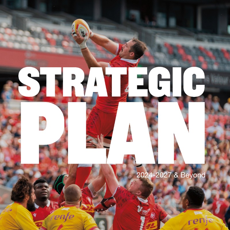 RugbyCanada's tweet photo. Rugby Canada is pleased to announce the launch of the organization’s new strategic plan for 2024 until 2027 and beyond. 

“The plan is bold; it is clear; it contains ambitious but achievable goals; and tough choices have been made. Now the real work begins.”  

#RugbyCA