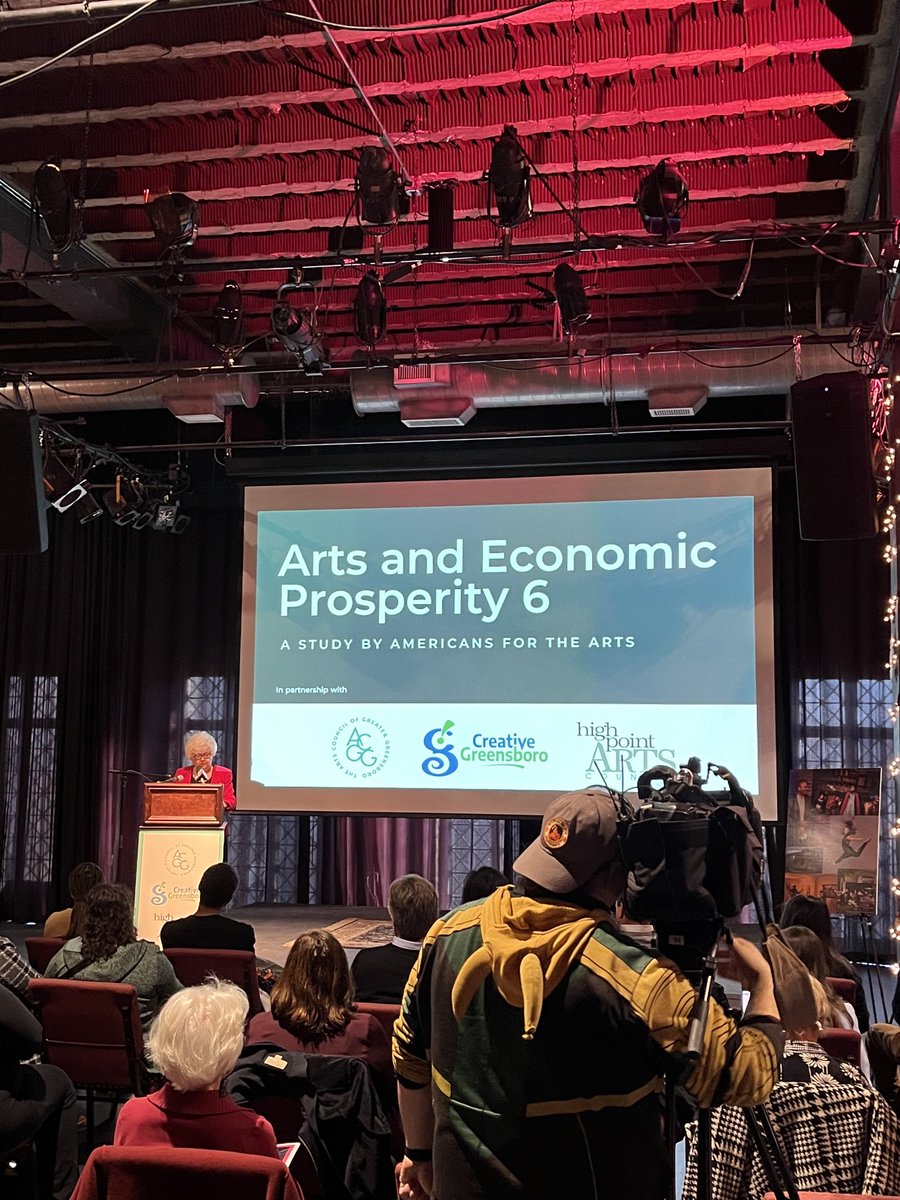 Today we are learning more about the large impact our vibrant arts community has in the Greensboro/High Point community. $240 million in 2022! ⁦And the arts contribute so much to our incredible quality of life here. <a href="/TheACGG/">The Arts Council of Greater Greensboro</a>⁩ ⁦<a href="/HighPointArts/">High Point Area Arts</a>⁩