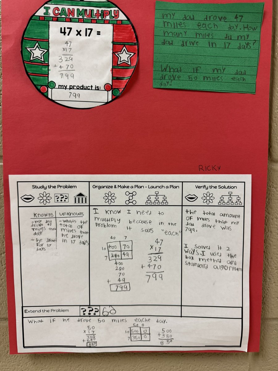 kcross34's tweet image. Also happening in 4th grade at @NISDEllison is some excellent examples of the SOLVE model incorporating Depth &amp;amp; Complexity! Can tell the students have communicated their math thinking effectively! Way to go, 4th graders! 👏🏻👏🏻 @NISDElemMath