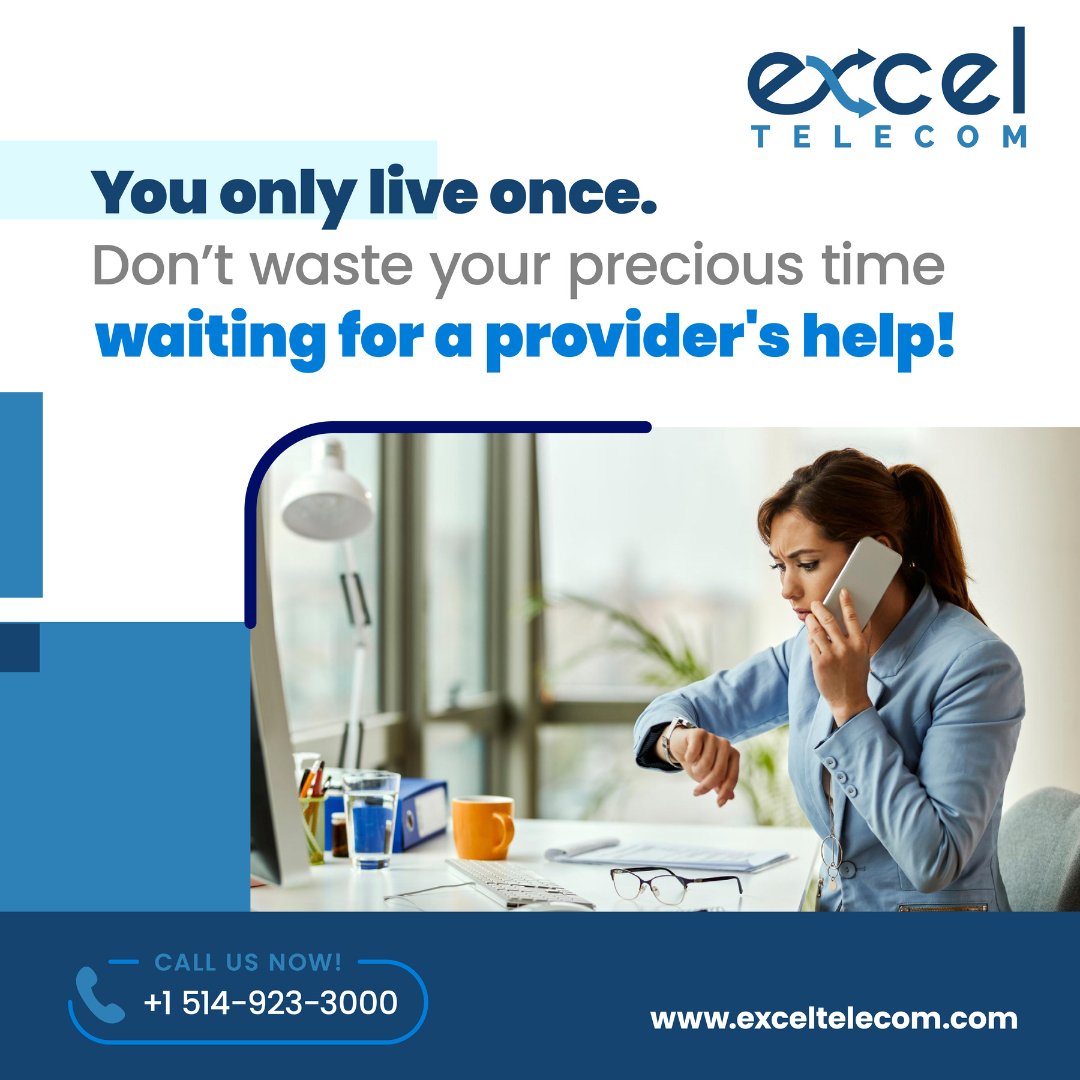 ExcelTelecominc's tweet image. Although patience is a valuable virtue to have, when you’re running a business and encounter troubles, you need to act immediately.

It’s time to switch to Excel Telecom!

exceltelecom.com/en/support/

#support #customersupport #customerexperience #phoneproviders