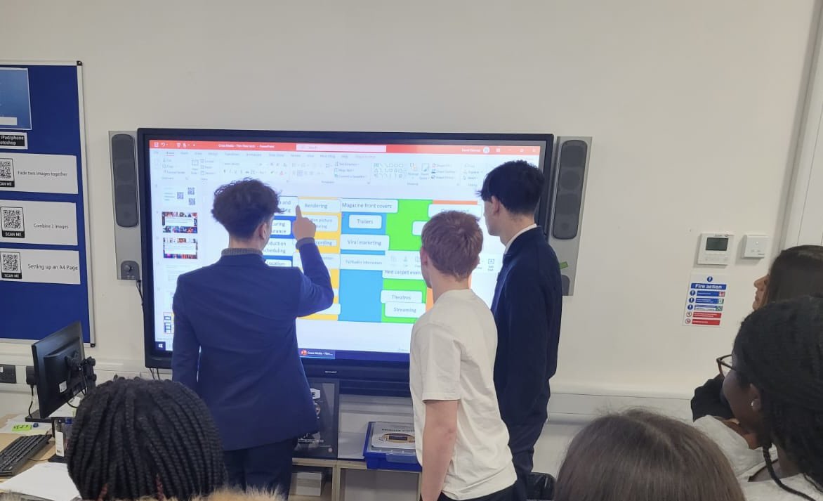 Year 12 media students organising the production processes as they study the Hollywood film industry #scholarlyhabitsofmind