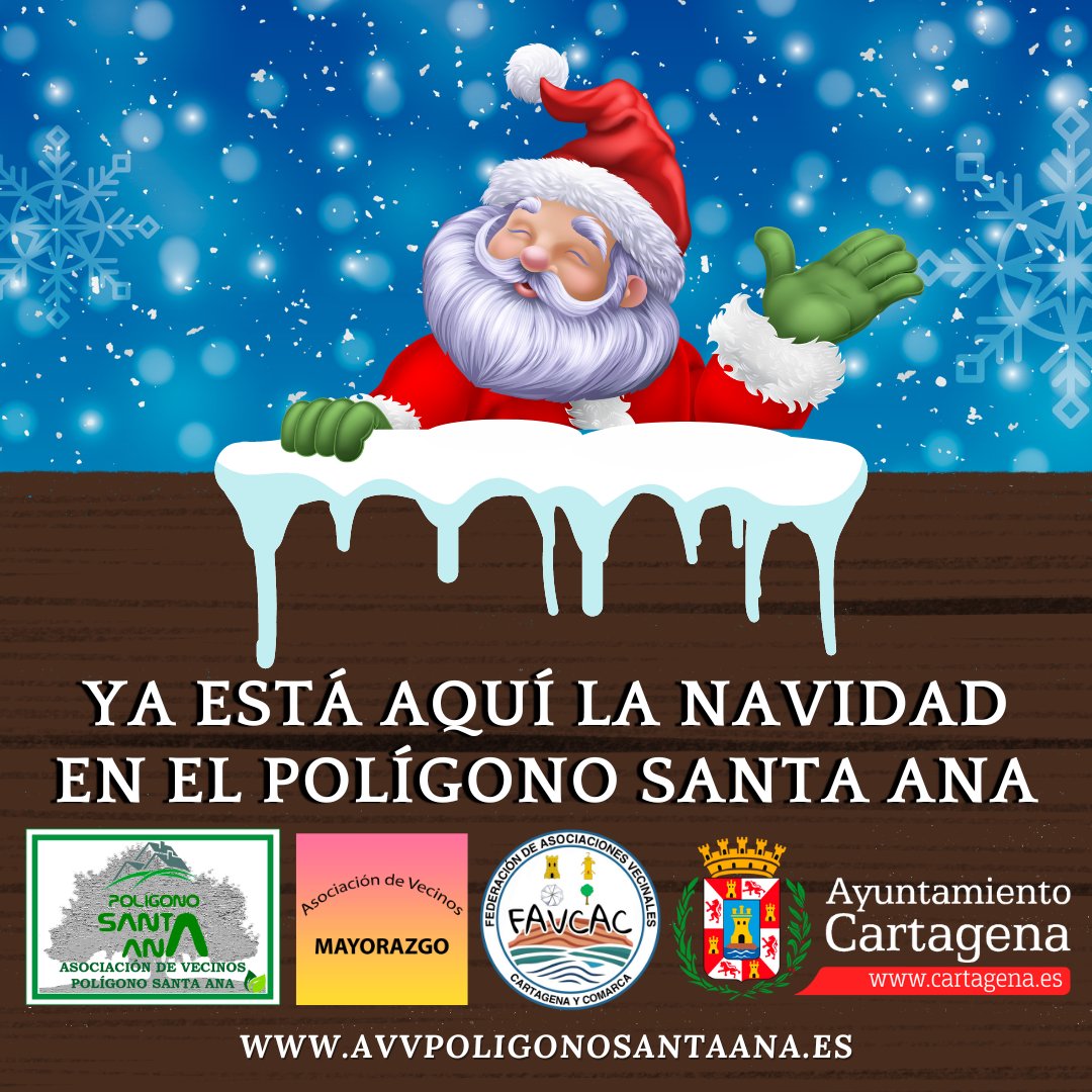 avvpsa's tweet photo. Ya está aquí la Navidad en el Polígono Santa Ana
.
.
.
#poligonosantaana #construyendobarrio #avvpoligonosantaana #clubmayoresmayorazgo #dinotorresdealtatension #unlocalsocialyaenpoligonosantaana #eligecartagenaennavidad #FAVCAC #aytocartagena https://t.co/rUpRvDHCf5