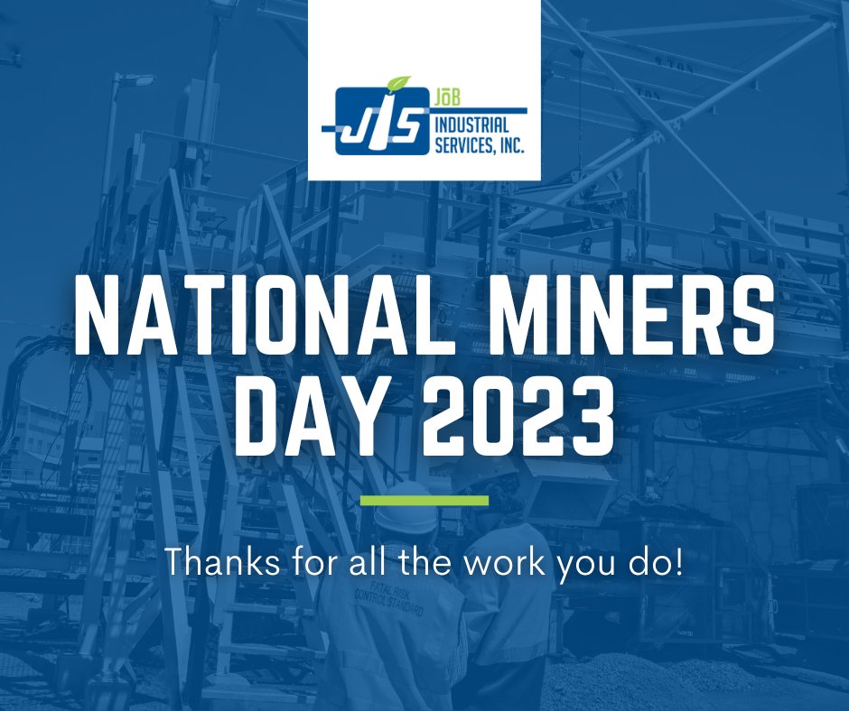 JobEPCCompany's tweet image. #NationalMinersDay is a day designated in 2009 by Congress to honor the mine workers of present and yesterday whose contributions have helped make America strong. A huge thank you to the miners who work tirelessly every single day.

#miningyourfuture #engineeringyourfuture