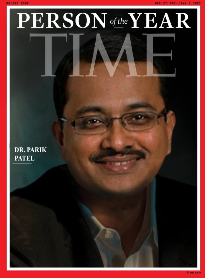 ParikPatelCFA's tweet photo. Excited to announce that I have been selected as TIME’s Person of the Year https://t.co/yciCFYRaSZ