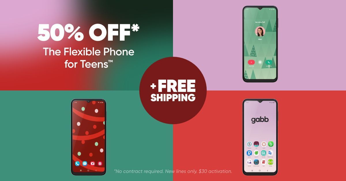 GabbWireless's tweet image. The flexible phone for teens enables you to grant your kid access to the resources they're ready for, at the right time for both of you. 
Save 50% off + get free shipping today!
buff.ly/3dsSQOr
#SafeTech #FlexiblePhone #ParentingHacks
