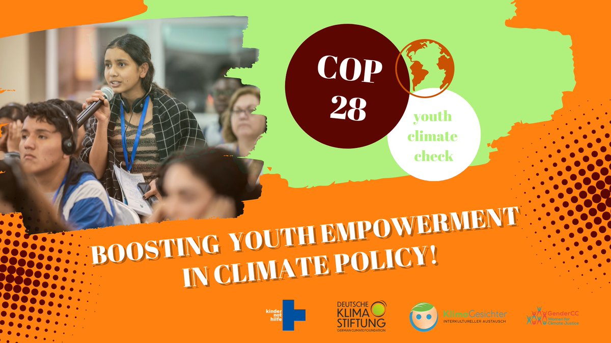 Teilen und teilnehmen! Zusammen mit @deutsche_klimastiftung, <a href="/klimagesichter/">KlimaGesichter</a> und @gendercc laden wir dich zum Youth Climate Check ein, bei dem sich Jugendliche aus aller Welt über den Klimaschutz diskutieren!
🕰 10.12.23, 15:30 – 17:00 MEZ, online unter bit.ly/Austausch_auf_…