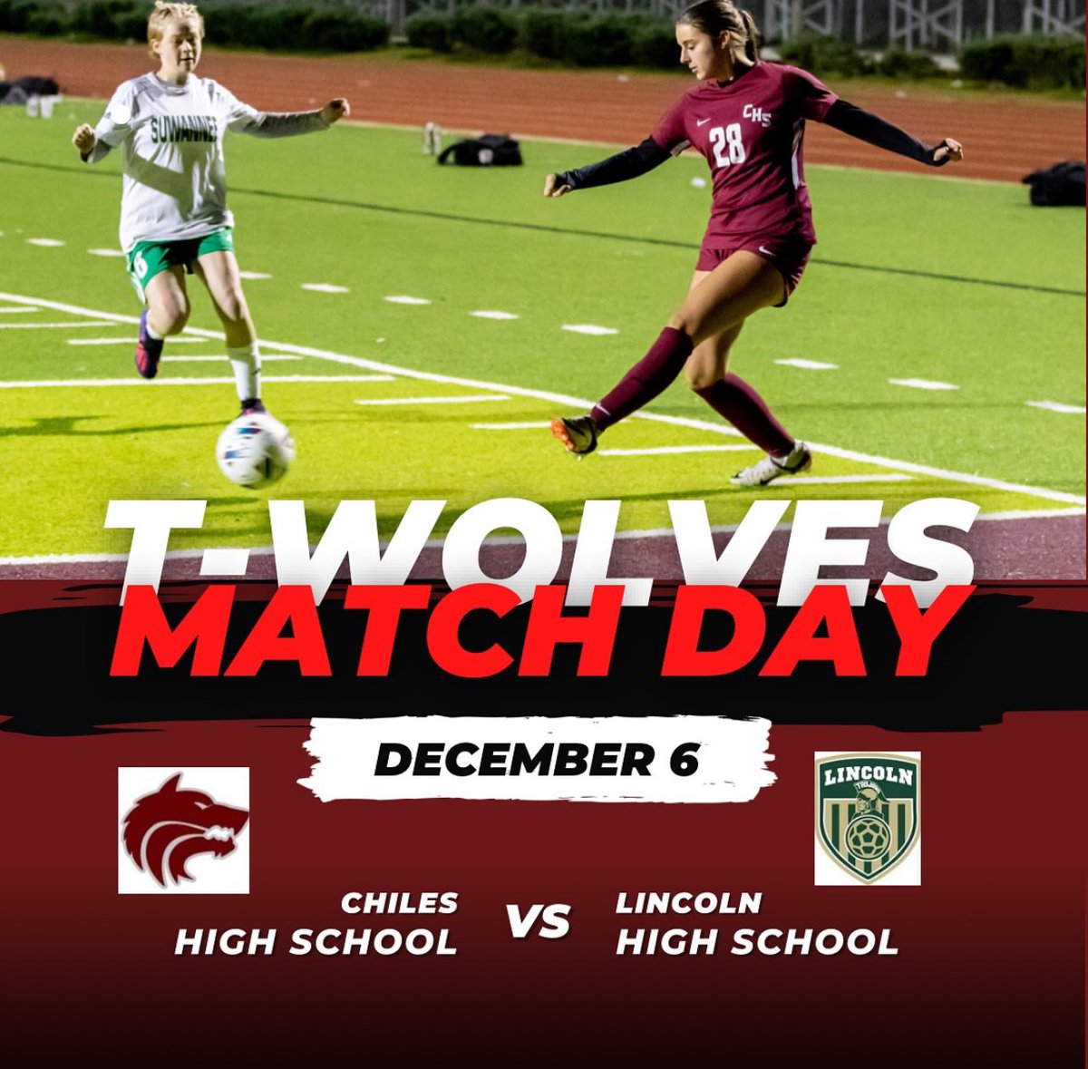 wheyreynolds's tweet photo. Match day vs Lincoln! Come cheer on JV @ 5 and Varsity @ 7 - let’s go T-Wolves! https://t.co/xdMl8DwXFO