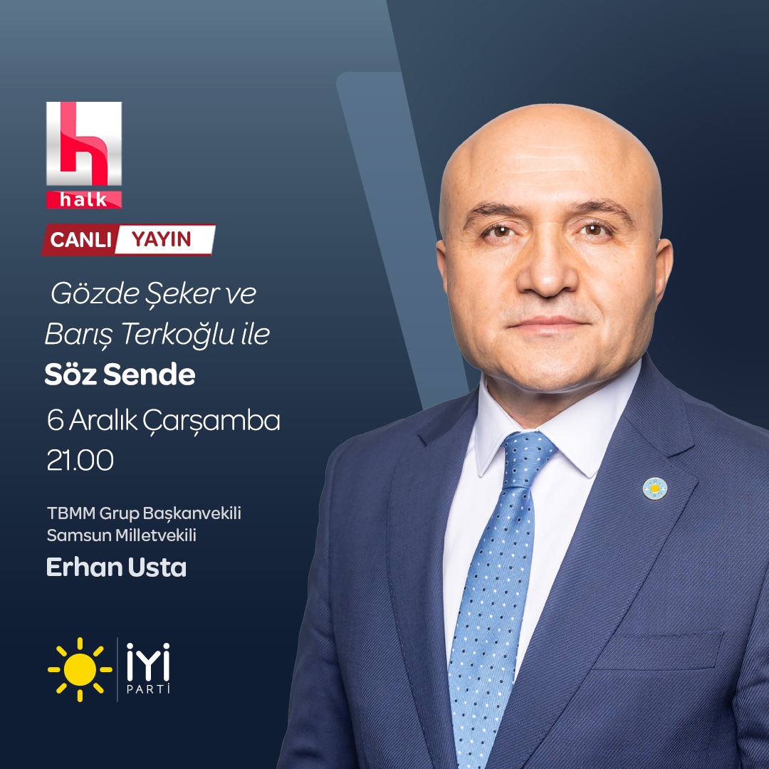 🗓️6 Aralık Çarşamba (bugün)
⏰21.00'da
📺Halk TV ekranlarında

Gözde Şeker ve Barış Terkoğlu ile #SözSende programına konuk oluyorum.

Sizleri de ekran başına bekliyorum.👍🏻