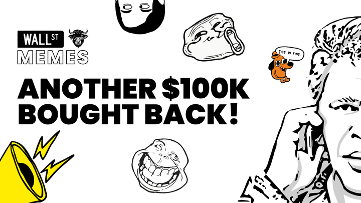 wallstmemes's tweet photo. ANOTHER 100K has been bought back! 🔥

We have been committed to buying back a minimum of $100K per day in $WSM for the last couple of days in celebration of our first operating month as a casino (@wsmcasino)💰

2 out of 3 days have been complete! Stay tuned for our  update tomorrow 🚀

Transaction details here ➡️https://t.co/UxICkiE1mL