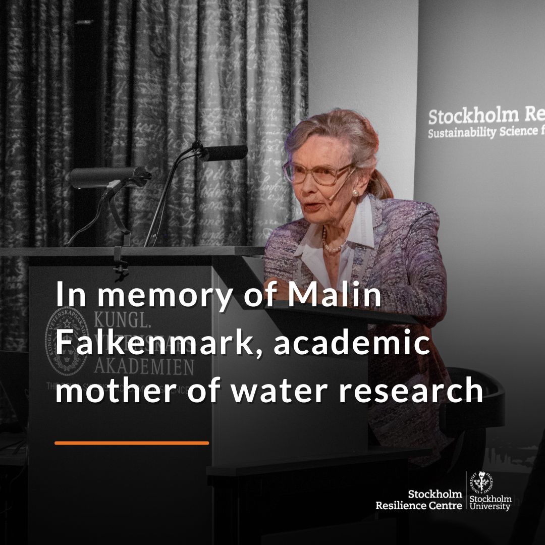 It is with deep sadness we have learned that water pioneer Malin Falkenmark has passed away.

Her work helped envision water as the ‘bloodstream of the biosphere’. At the Centre, she was an inspiring teacher and mentor for many.

Read her obituary here: buff.ly/480XgsE
