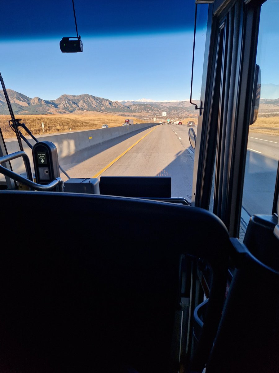After a comfy night about the train and a bus ride with some fantastic views, I've made it Boulder, Colorado. The longest leg of my #TraintoAGU journey so far at 18 hours. Looking forward to a couple days of meeting fellow space weather researchers, and a seminar tomorrow! 🌄