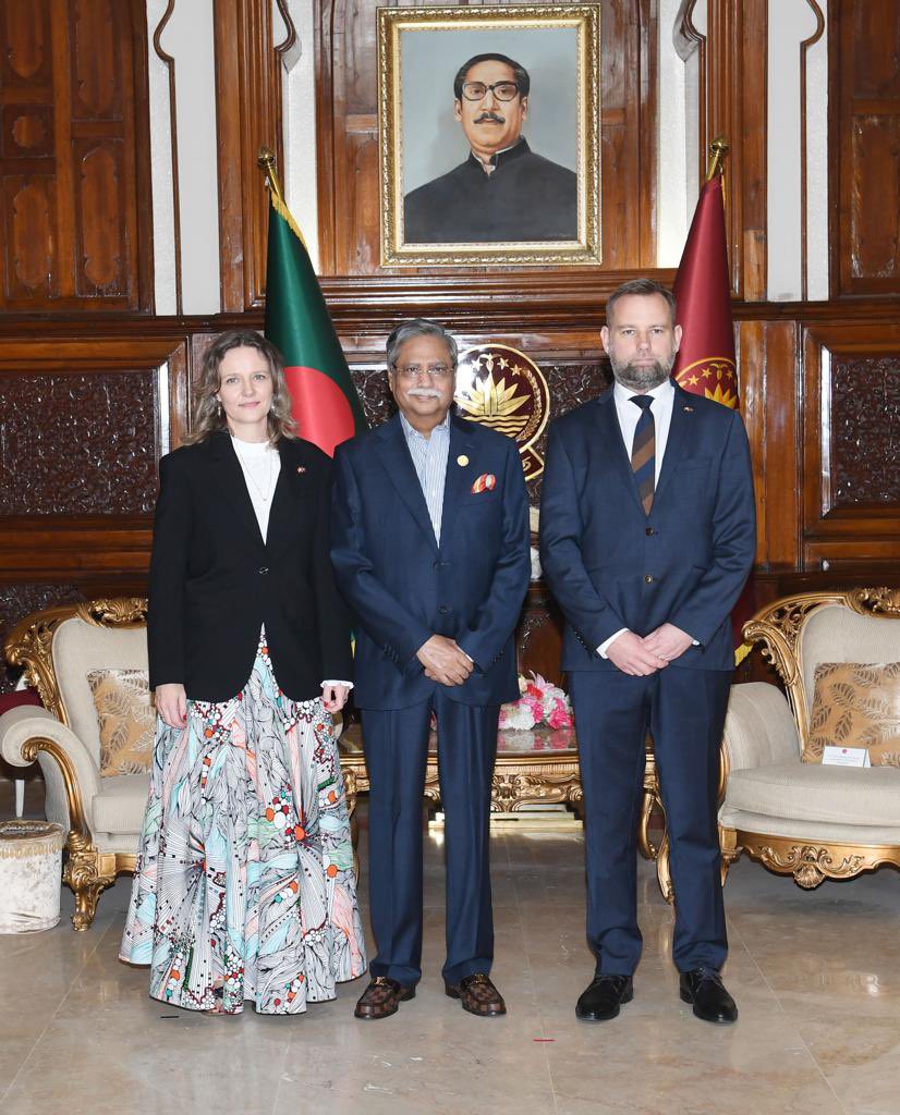 Honoured to present my credentials today to H.E. Md. Shahabuddin, President of #Bangladesh. Excited & committed to work to strengthen #Denmark 🇩🇰- #Bangladesh 🇧🇩 relations.