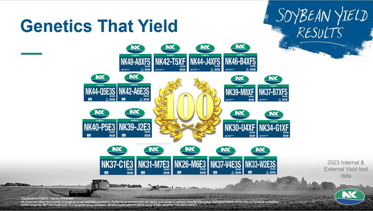Proud is an understatement when you look at the yield results in Thurman, IA! 🏆

💥NK33-W2E3 : 102.8 Bu/A
💥NK37-C1E3 : 101.4 Bu/A

Plot Average : 90.2 Bu/A

#NKHarvest23 #SuccesswithNK #Harvest23 <a href="/NKSeeds/">NK Seeds</a>