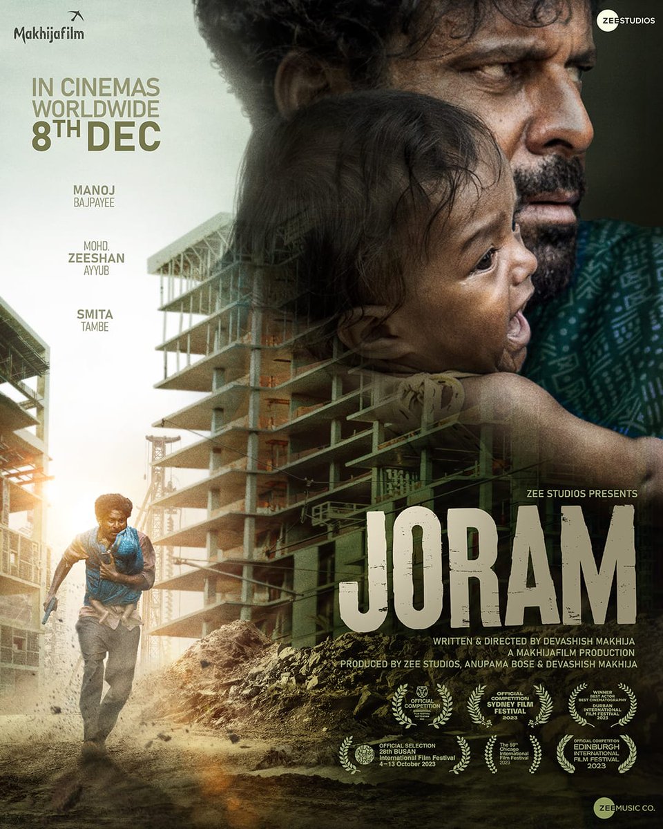 Watch the terrific @BajpayeeManoj ,as he plays out the trials and tribulations of Dasru in #JORAM ! Releasing in cinemas worldwide on 8th Dec!
@ZeeStudios_ @Mdzeeshanayyub @nakdindianfakir @Makhijafilm @nowitsabhi #SmitaTambe @TannishthaC #MeghaMathur #NimmyRaphel @TrippinOnn