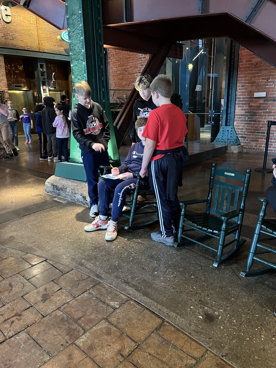 ⁦<a href="/EFMSWarriors/">Elizabeth Forward Middle School</a>⁩ working hard at the Heinz History Center today. Good luck Warriors!!