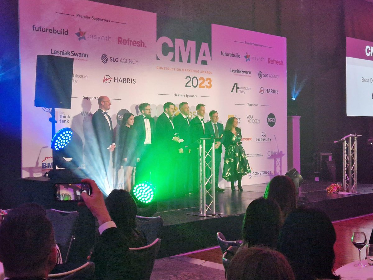 PolypipeTrade's tweet photo. We won 2 awards at last night's Construction Marketing Awards 🎉

'Best Social Media Campaign' for 'A Question of Regs' w/@RefreshPR 🏆

'Best Digital Campaign' for 'Mission Max' w/@slgagency 🏆

Congrats to @PolypipeBS who won 'Best Mid-Range Budget Campaign' w/@LesniakSwann! https://t.co/gIsU0U2OoK
