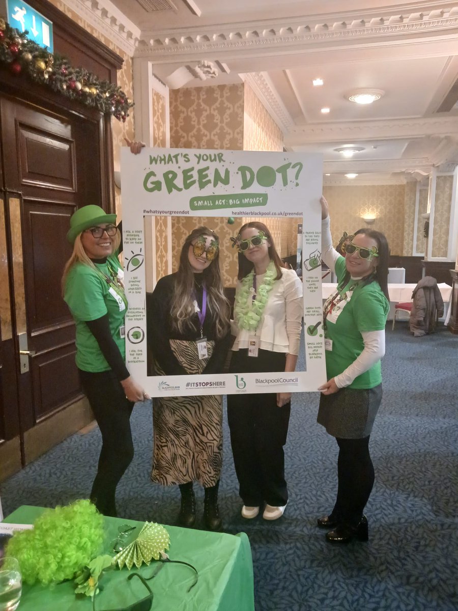 RenaissanceDLL's tweet photo. The LGBTQ+ Community Lead Vicki attended the Fylde Coast Women's Aid event at Imperial Hotel Blackpool with @BpoolCouncil to promote the #greendot Bystander Campaign. The Campaign aims to help spread the word & discuss how everyone can be an active bystander. #itstopshere https://t.co/FNTox3ufG5