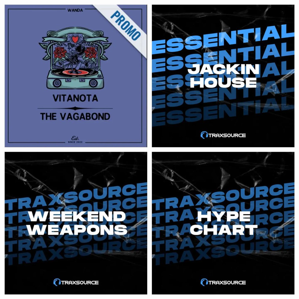 Massive Support from @traxsource Charting my new track 'The Vagabond' 
Jackin House Essentials : #24
Hype Chart : #171
Weekend Weapons : #251
Label // Wanda
Grab your copy now :
traxsource.com/.../the-vagabo…
#traxsourcecharts
#vitanota 
#vitanotamusic
