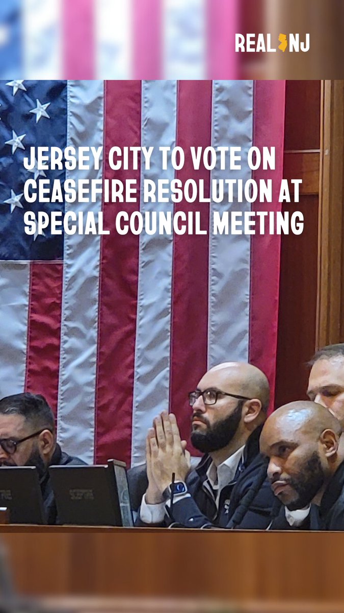 Today, the Jersey City City Council is set to vote on an amended resolution, postposed last week, calling for a cease-fire in Gaza, Palestine.

The special meeting to vote on the resolution will be held at 4 pm at City Hall, 280 Grove Street

Full story: instagram.com/p/C0g-qYMsMXV/
