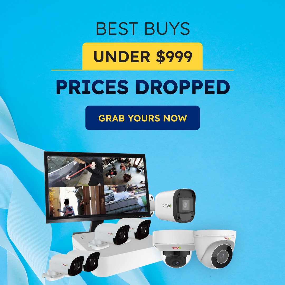 Revo_America's tweet photo. ✅Best Buys Under $999
✅Shop Now: https://t.co/EjAKKZiqaS
.
.
.
#securitycameras #surveillancesystem #surveillancecamera #trendingnow #top #CCTVCamera #sales #Revo #offers #homesecurity #HomeSale https://t.co/ugYrZM1NNx